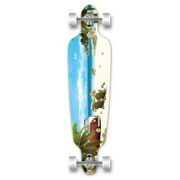 Yocaher Professional Speed Drop Through Graphic Complete Longboard- Getaway