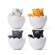 thumbnail image 2 of Figuras para decoración de jardín, adorable gato en cáscara de huevo (PVC), 2 of 3