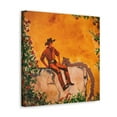thumbnail image 5 of "Cowboy and a Fence" - Canvas, 5 of 25
