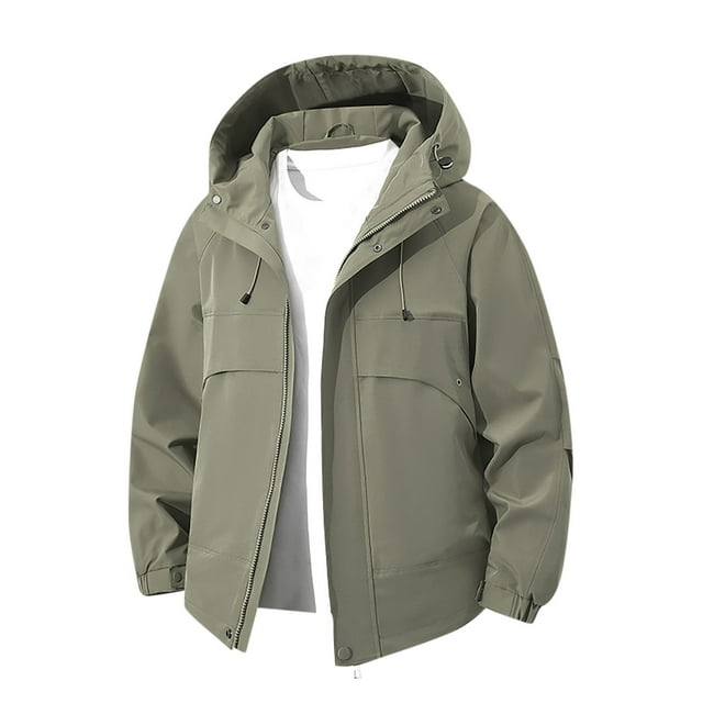 Vestes Décontractées pour Hommes, Fines, Sport, Multi-Poches, Amples, d'Alpinisme, de Travail, d'Extérieur, à Manches Longues, à Capuche, Manteaux Décontractés