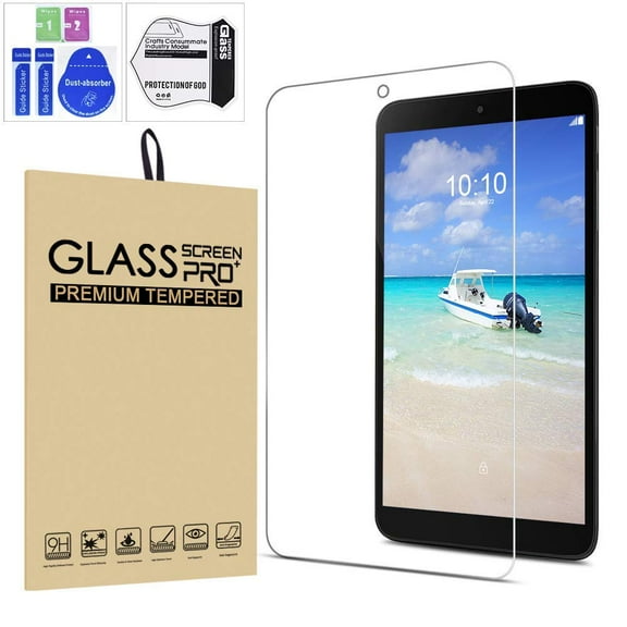 SOATUTO 9H Hardness HD Clear Tempered Glass Screen Protector for Alcatel 3T 8 / Joy Tab / A30 / Joy Tab 2 / TCL Tab 8 Tablet