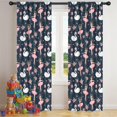 thumbnail image 5 of Blackout Kids Curtains,Dark Blue Ballerina Swan Pattern Childrens Insulated Curtains Set Of 2,Bedroom Essentials,Toddler Room Decor 42"x84", 5 of 5