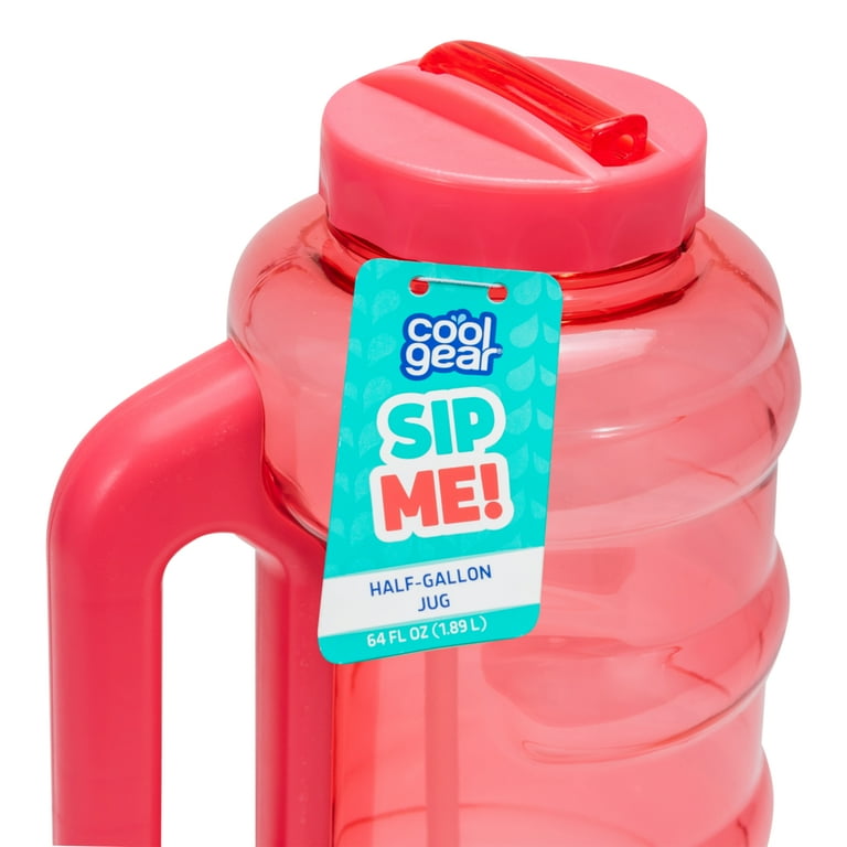 Cool Gear 64 Fluid Ounces Beast Jug Pink Sipper Cap with Cool Gear 64 Fluid Ounces Beast Jug Pink Sipper Cap with