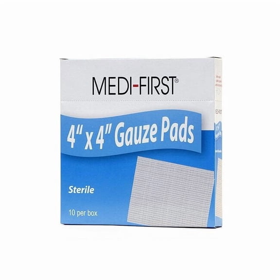 Medi-First Gauze Pad, Cotton Blend Gauze, PK10 62012