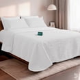 thumbnail image 1 of Edredón Queen Ligero y Juego de Sábanas con Fundas de Almohada Decorativas 7 Piezas Dreamlab Moneda Blanco, 1 of 10