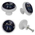 thumbnail image 4 of Constellation Fluorescent Drawer Pulls: Round 4-Pack Glow-in-the-Dark Knobs for Cabinets, Wardrobes, and Dressers - Furniture Decor, Cupboard Handles, and Drawer Pulls with Screws, 4 of 6