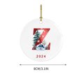 thumbnail image 3 of Holloyiver Personalized Christmas Initial Monogram Ornaments, 2024 Custom Christmas Ornament Gifts, Keepsake Acrylic Xmas Tree Decor for Families Friends, Christmas Ornament Decoration, 3 of 7