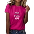 thumbnail image 2 of frariair ​Ladies Soft Jersey Crew Neck T-Shirt With Minimalist Design For Mother's Day Gifting And Family Reunion Outfits​ Hot Pink, 2 of 5
