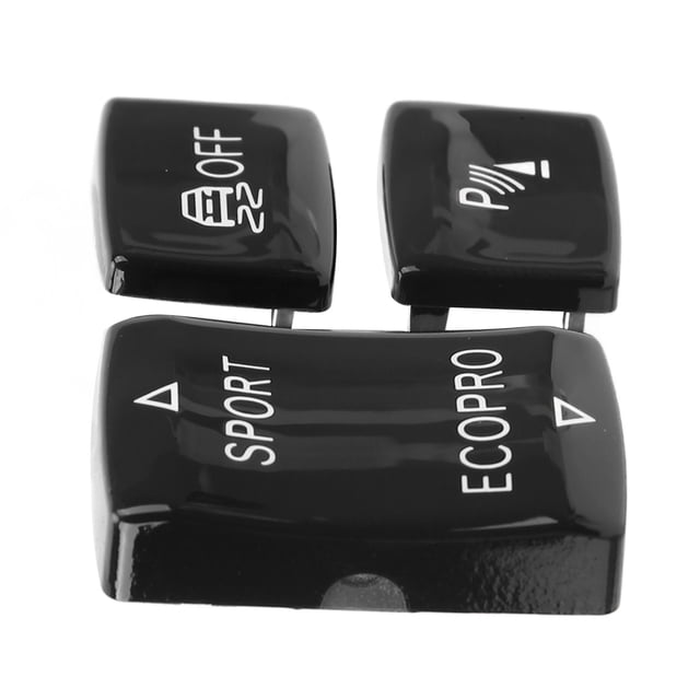 Gear Button Kit, High Accuracy Anti Scratch 6131 9252 912-2 3 Pcs Professional For Car Black