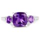 thumbnail image 3 of 2.38 Carat Genuine Amethyst & White Topaz .925 Sterling Silver Ring QJ Model, 3 of 3