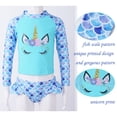 thumbnail image 6 of Alvivi Kid Girls Two Pieces Swimsuits Long Sleeves Diving Suit Surfing Swimming Costume Beachwear Blue Fish Scales 14, 6 of 7