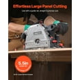 thumbnail image 3 of VEVOR Cordless Track Saw, 5-1/2 in Blade, Brushless Plunge Circular Saw Kit, Tracksaw with Hard Case, 2.05 in Cutting Depth, for Wood, Plastic, Metal, Compatible with Makita Batteries (Tool Only), 3 of 9