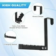 thumbnail image 3 of Foldable Over-Door Hanger, 2 Pack Space-saving Storage Rack Hooks,Over Door Towel Racks for Clothes,Coat, Behind Back Bathroom, Bag and Robe(Black), 3 of 7
