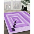 thumbnail image 3 of Ahgly Tapis Rond Lavable en Machine Intérieur Transitionnel Fleur Rose, 3 Pieds Rond, 3 of 7