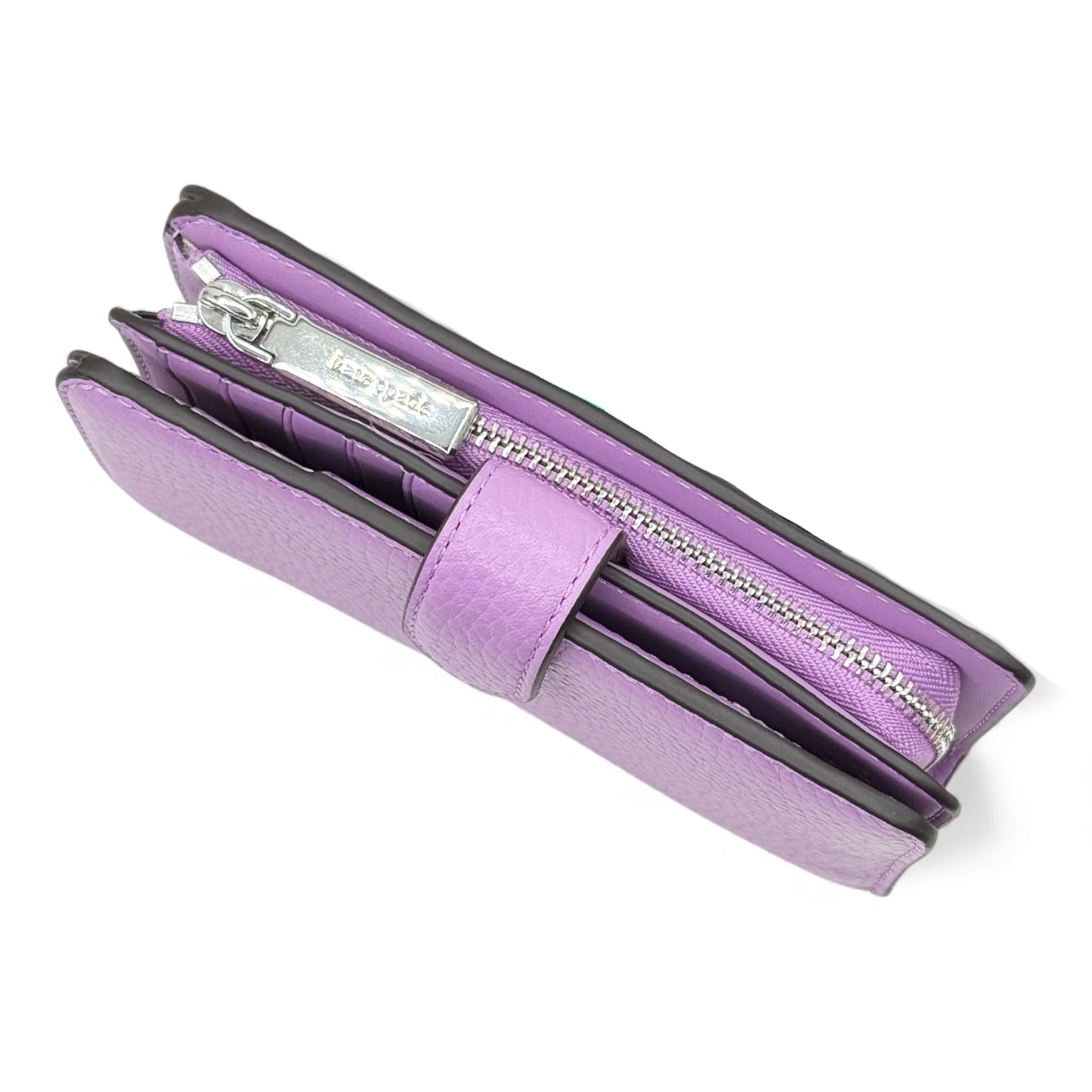Kate Spade New York Lena Pebbled Leather Medium Bifold Wallet (Wisteria)