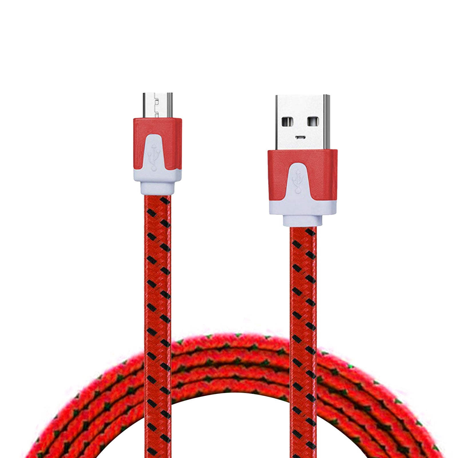 2Pack 6FT, Red Kindle and More Android Smartphones Benicabe Micro Fast Charging Charger Nylon Braided Cord for Samsung Galaxy S7 Edge S6 S6 Edge J7 Note 5 LG for Samsung Galaxy S7 Cable 