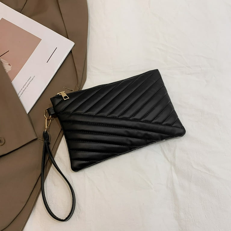 Women Clutch Bag PU Patent Leather Envelope Wallets Solid Color
