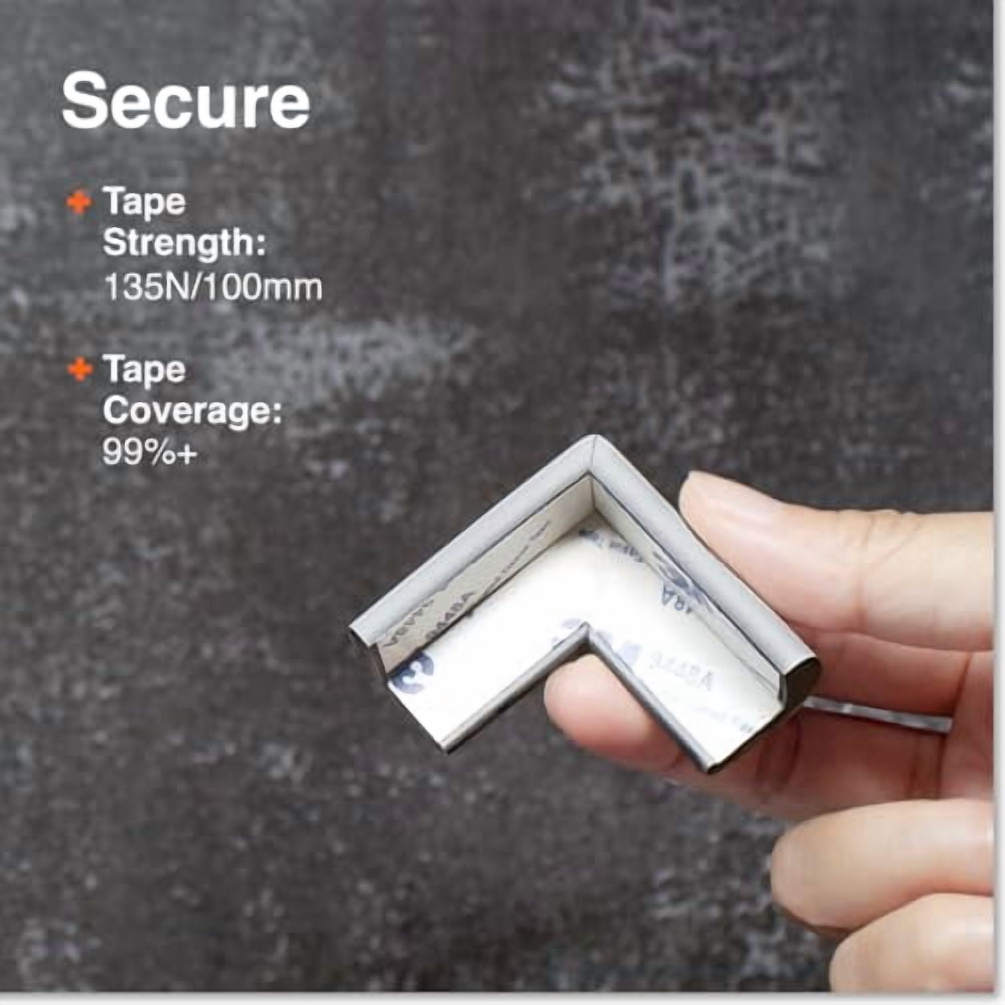 Slimfit Corner Edge Protector for Baby Proofing (Small 15ft Edges 4 Corners), Furniture Safety Bumper Guard, Soft NBR Rubber Foam, 3M Adhesive, Stone Grey