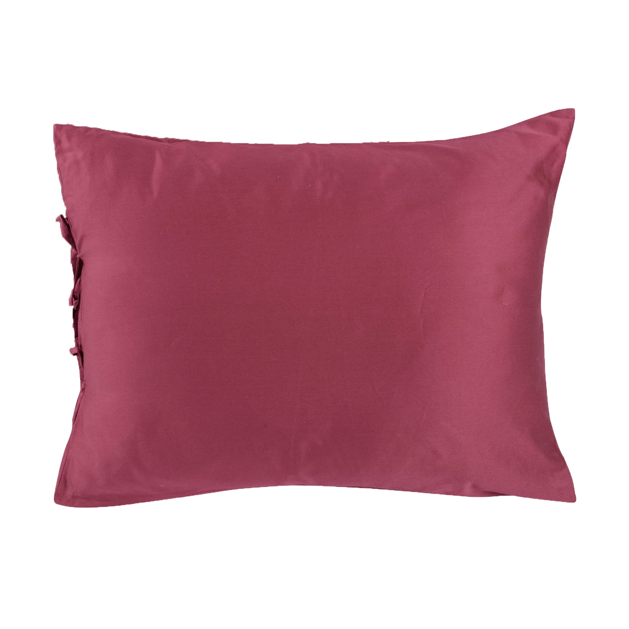 Set of Two Burgundy King Size Pillowcase Sham Covers 100% CottonSolid ...