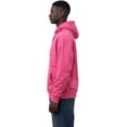 thumbnail image 3 of Milltex 8oz Midweight Fleece Hoodie Unisex CVC Cotton Blend Hooded Sweatshirt Soft Warm Pullover Blank Hoodie for Men Women Casual Everyday Wear Durable Comfortable Fit-Heliconia, 3 of 5