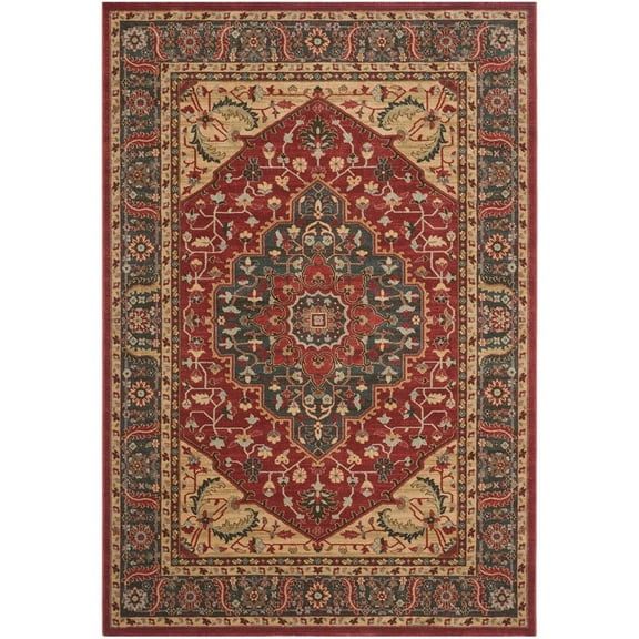 SAFAVIEH Mahal Caelestinus Oriental Area Rug, Navy/Red, 6'7" x 9'2"