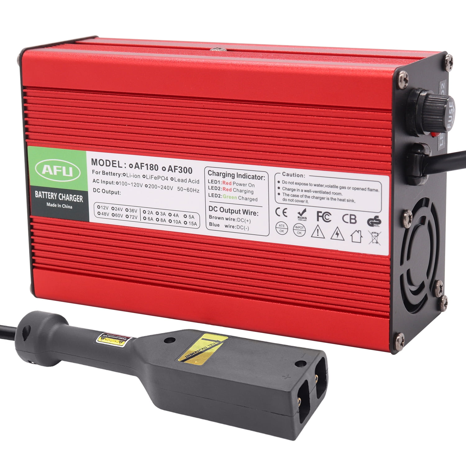 High Efficiency 36V 5A Lead Acid Battery Charger Float Charge 41.4V Maximum Power 44.1V For 36V