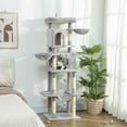thumbnail image 2 of PawHut 69" Cat Tree, Cat Tower with 2 Condos, Light Grey, 2 of 10