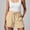 Beige, variant on Women's Shorts 2026 Summer Casual Cute Ruffle Shorts Comfy Elastic Waist Drawstring Pleated Short With Pockets Fashionable Lounge Shorts