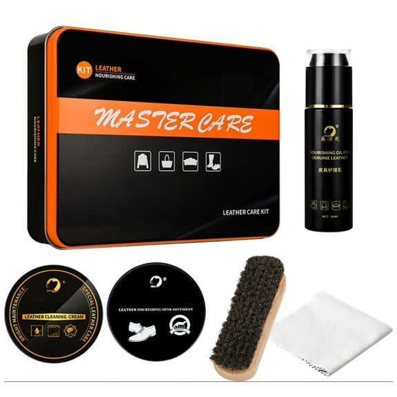 MasterCare All - in - One Leather Care Set: Cleaner, Nourisher & Tools