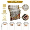 thumbnail image 5 of ERUNPONLY Fall Gnomes Table Runner - 36 Inch Long Thanksgiving Pumpkin Squirrel Sunflower Wooden Cotton Linen Blended Dress Scarves Farmhouse Table Runner for Kitchen Dining, Coffee Table, 13" x 36", 5 of 8