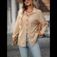 thumbnail image 4 of Camisas de Punto Gofre con Botones para Mujer, Chaqueta Informal de Larga, Blusas Estilo Boyfriend, Corte Holgado Albaricoque L, 4 of 10
