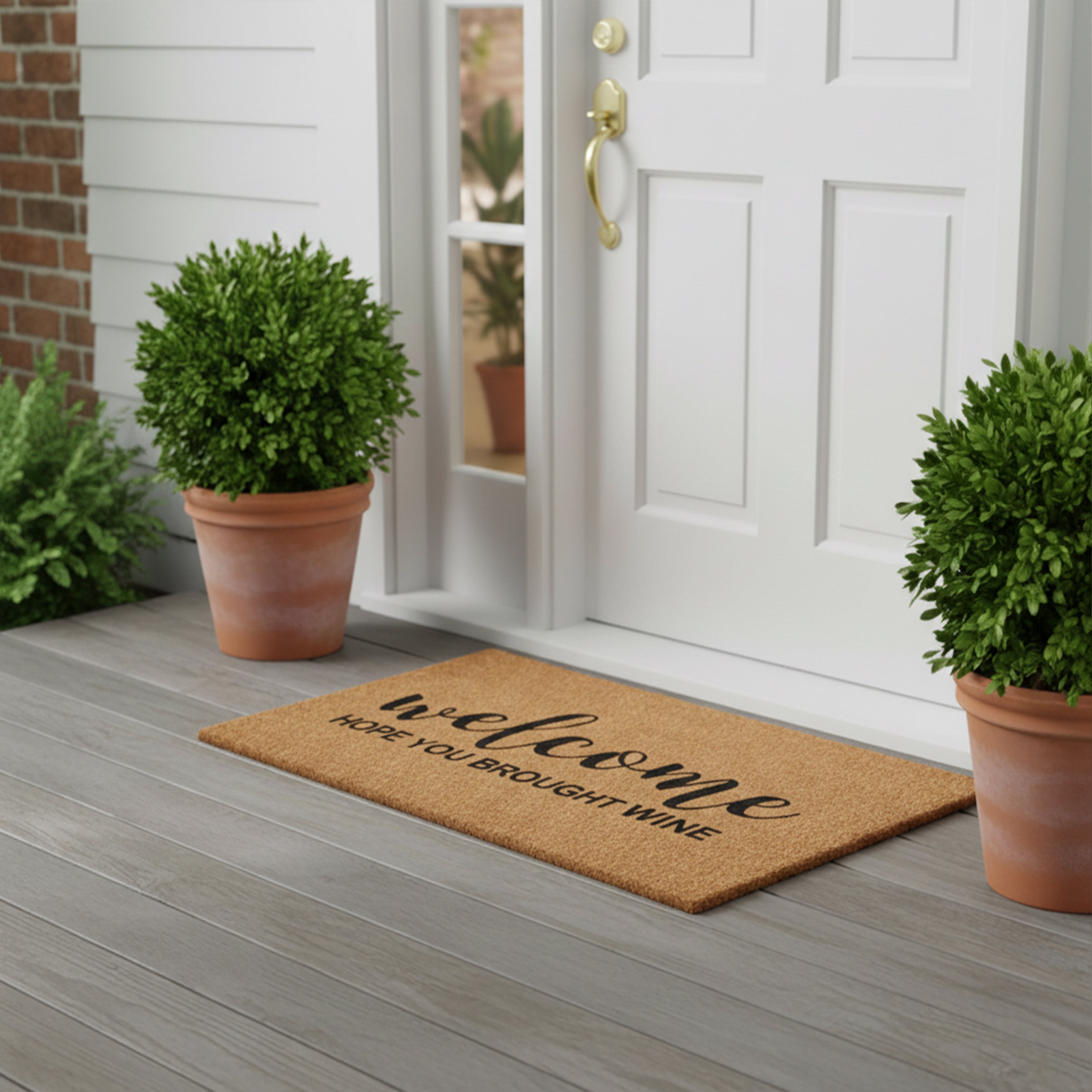 Calloway Mills 117851729 Welcome Hope You Brought Wine Doormat, 17" x 29"