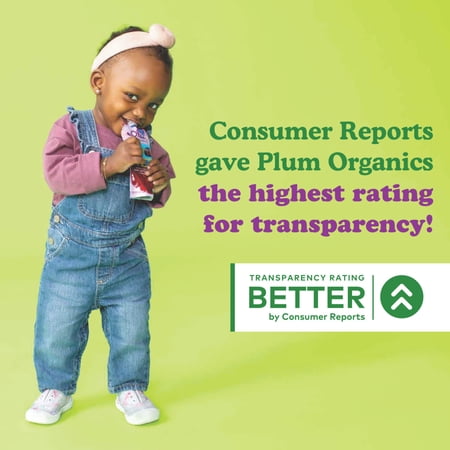 PLUM ORGANICS® TOTS MIGHTY 4 FOOD GROUP BLEND STRAWBERRY/BANANA & BANANA/BLUEBERRY 4OZ POUCH-12-PACK