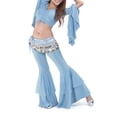 thumbnail image 5 of BellyLady Belly Dance Hip Scarf, Multi-Row Silver Coin Dance Skirt, Gift Idea-LightBlue, 5 of 5