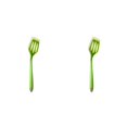 thumbnail image 4 of Advancent Espátula ranurada para cocinar, espátula de silicona para freír, cuchara hueca, accesorio de cocina, verde Verde 2piezas Advancent CBP155631, 4 of 6