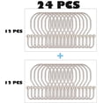 thumbnail image 2 of 24pk Shower Curtain Hooks Rings, Rustproof Metal Balanced Glide Shower Hook, Double Hooks for Bathroom Shower Rod Curtain, Polished Nickel Finish, 2 of 7