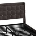 thumbnail image 6 of Uforic Upholstered Bed Frame with Charging Station & Drawers, Queen Size Bed Frame with LED Lights, Gray, 6 of 8
