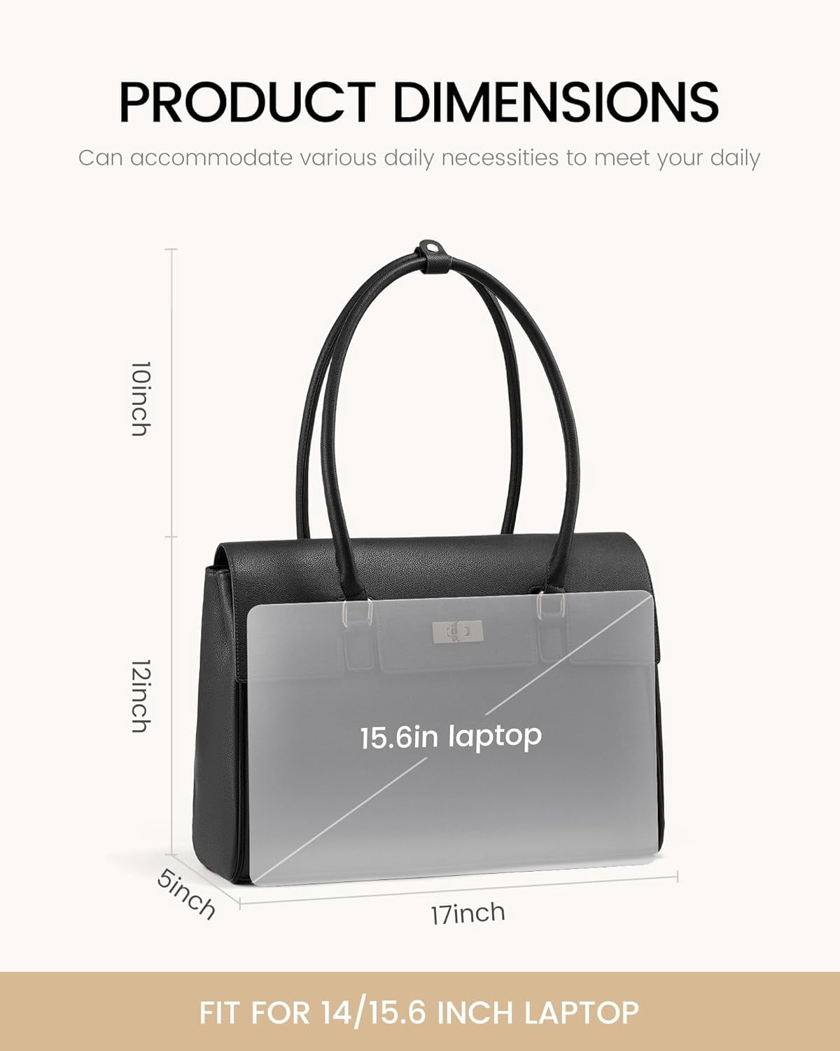 LOVEVOOK Laptop Bag for Women Work Tote 15.6 Inch Briefcase Messenger Bag Waterproof for Business Office Dating