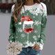 thumbnail image 3 of Gibobby Sudadera de Navidad para mujer Suéteres casuales de Navidad para mujeres adolescentes y niñas de manga larga con cuello redondo sudadera de Navidad(Verde,CH), 3 of 4