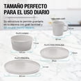 thumbnail image 2 of Vajilla de Gres Casa Litus Moderna 4 Personas 16 Piezas Platos Taza, 2 of 8
