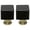 Black with Antique Brass Base, variant on Urbanest Crystal Glace Lamp Finial – 1-1/2 Inch Tall, Black Base– Decorative Lamp Shade Finial for Table & Floor Lamps- 1 Piece