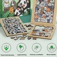 thumbnail image 3 of Animal Wooden Jigsaw Puzzles 50 Pieces Pet Unique Shape Panda Puzzle Educational Toys, Unique Gifts for Friends and Family, Cute Lover Gifts for Home Decor, 3 of 8