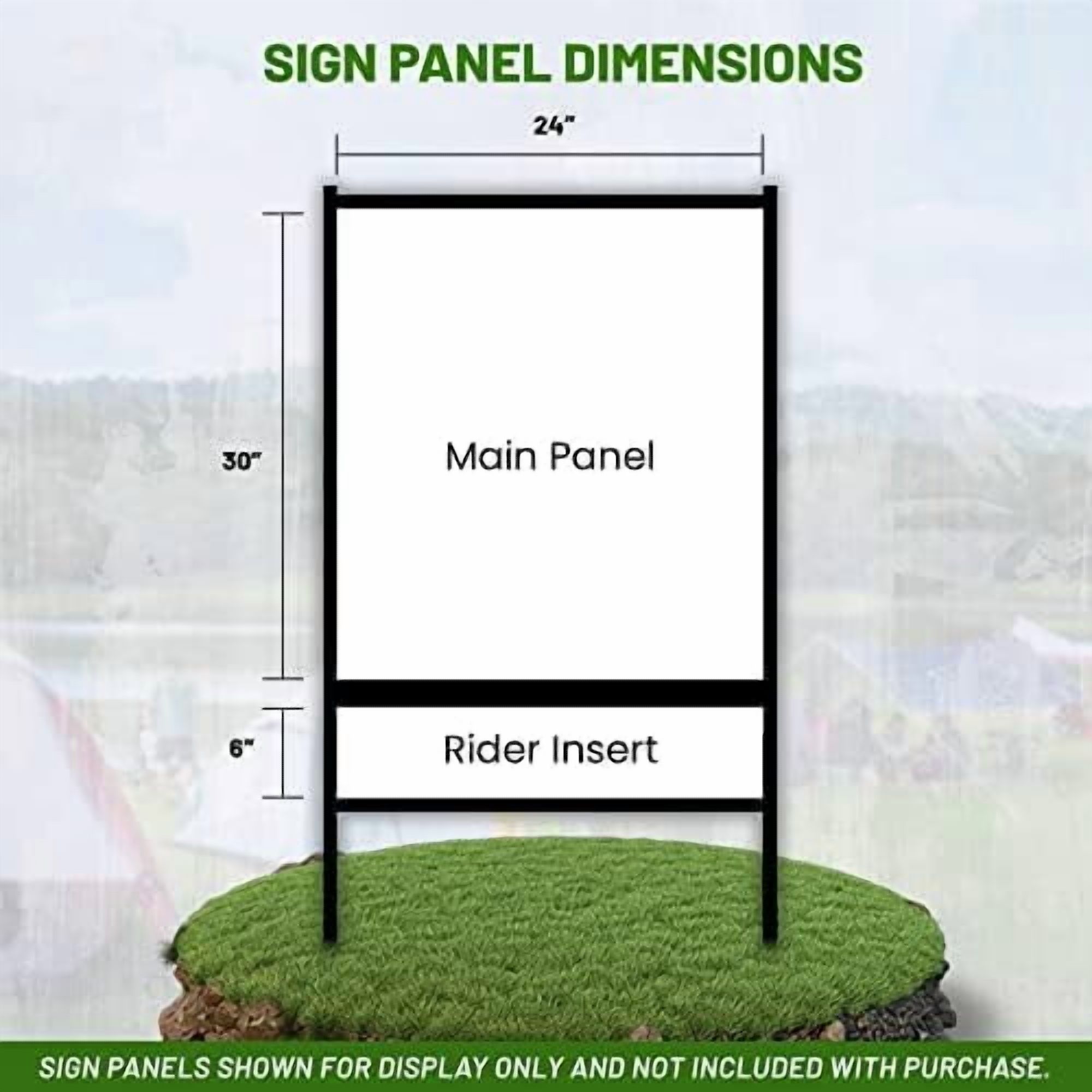 justsignframes Real Estate Yard Sign Stake Metal H Frame (1 Pack) - 30" x 24"