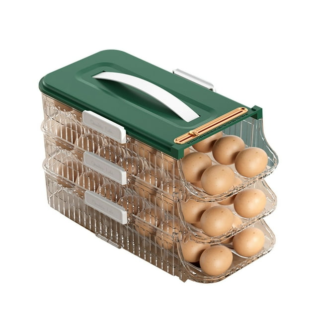 Ohufall Refrigerator Door Rolling Rack Holding Storage Box with Storage Small Storage Bins Stackable Portable Kitchen Box for Refrigerator