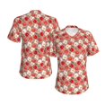 thumbnail image 3 of Yiaed Tomatoes Print Women's T Shirt V-Neck Short Sleeve Shirt Casual Breathable Tee Summer Tops-XX-Large, 3 of 5