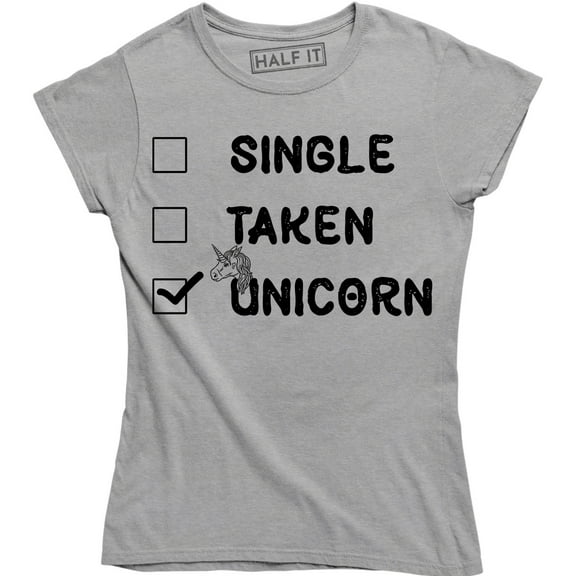 Single Taken Unicorn Horse Graphic Sister Boyfriend Women's T-Shirt