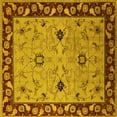 thumbnail image 1 of Ahgly Company Machine Washable Indoor Square Oriental Yellow Traditional Area Rugs, 3' Square, 1 of 4