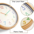 thumbnail image 3 of KABB Kids Wall Clock 12 Inch Quartz Analog Battery Operated Silent Non-Ticking, Easy to Read, 3 of 7