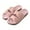 Pink, variant on Roxoni Women's Open Toe Feather Slipper with Adjustable Double Buckle Cozy Cork Slide Sandal