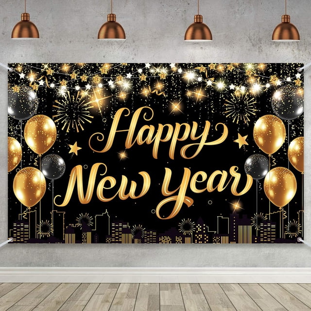 Banner HEYPRIIL Feliz Año Nuevo 2025 183x112 cm Poliéster